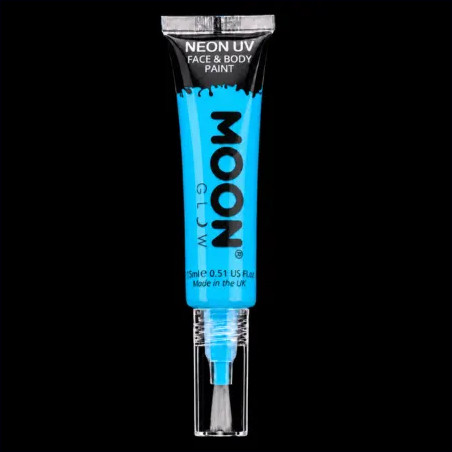 Maquillage Fluorescent avec Applicateur Pinceau - 15 ml - Blue